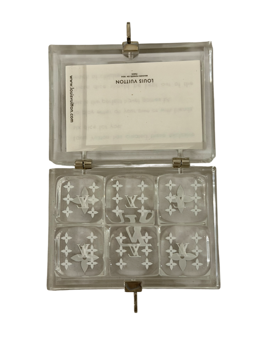 Louis Vuitton Des de Voyage Acrylic Dice Set – Monogram Travel Dice Game – Preloved