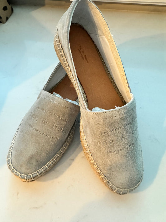 Rag & Bone Edie Cement Suede Espadrille (New) Size: 7.5