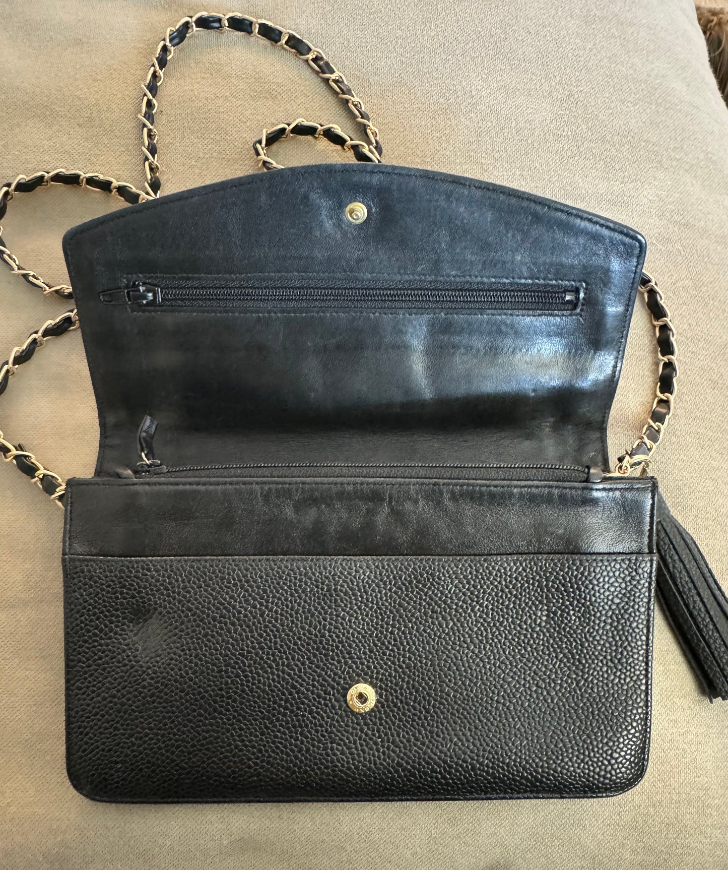 Chanel Black Caviar Flap WOC (Pre-Loved)