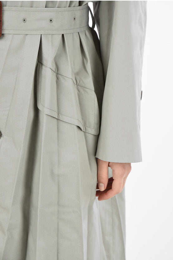 Maison Margiela Pleated Waterproof Dove Grey Trench Coat Size: 44/US 8 (New)