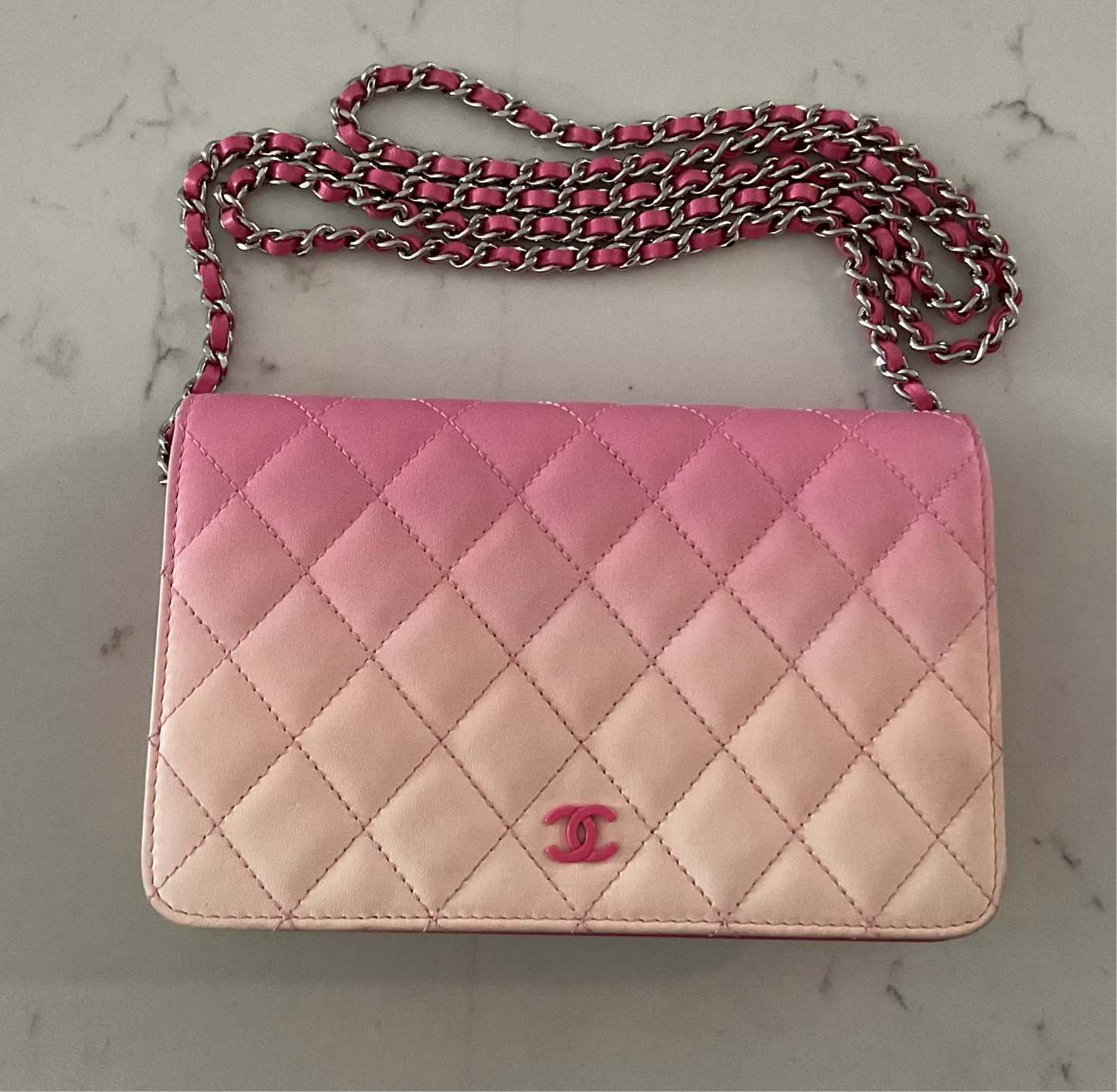 CHANEL Pink Ombre Lambskin WOC (Pre-Loved)