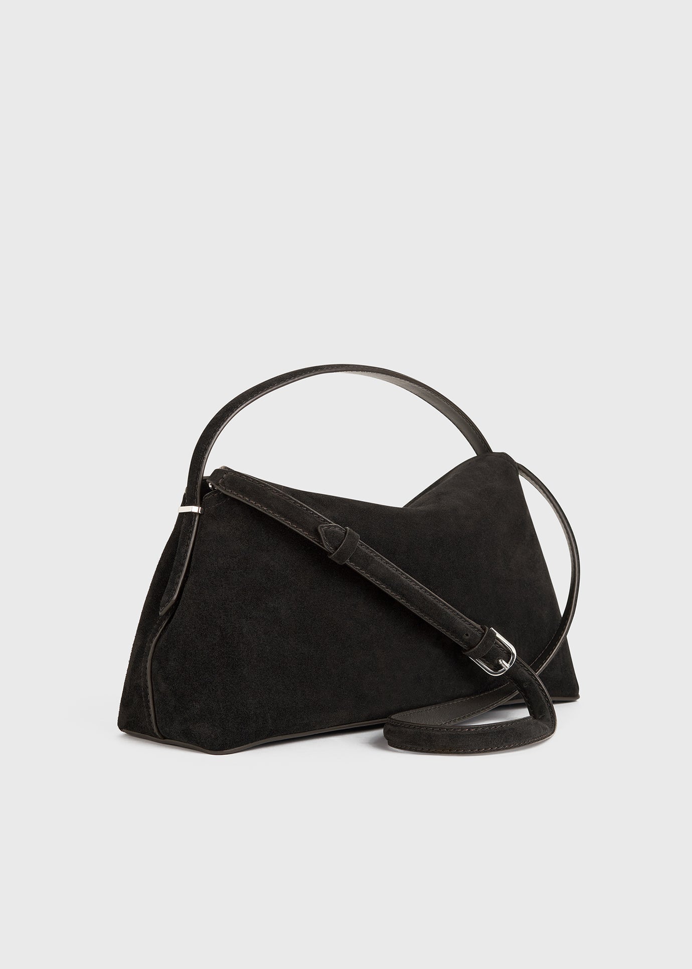 TOTEME T-Lock Suede Top Handle Bag Black NWT