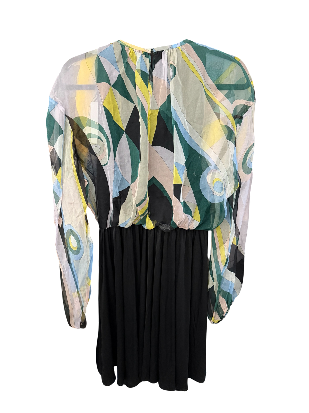 Emilio Pucci Abstract Print Long-Sleeve Dress NWT Size IT 46 US 10