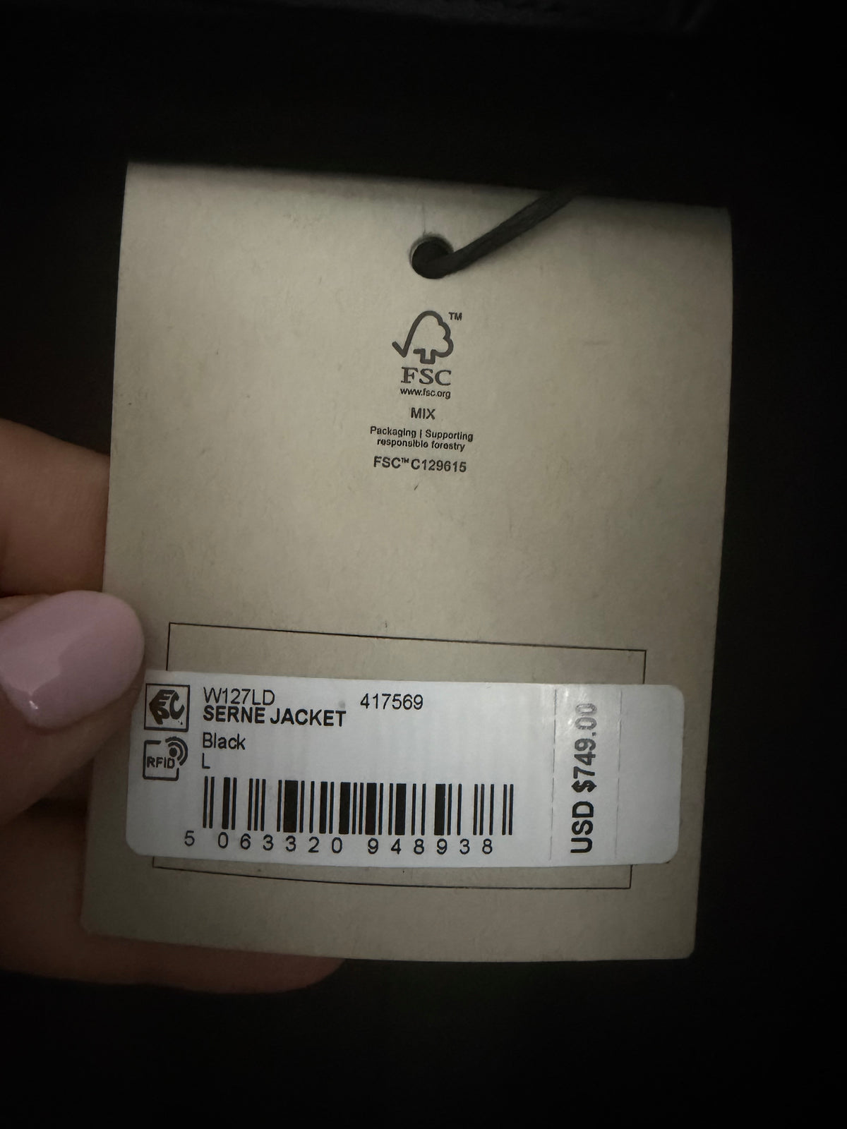AllSaints Serene Black Lamb Leather Jacket – Large – New With Tags