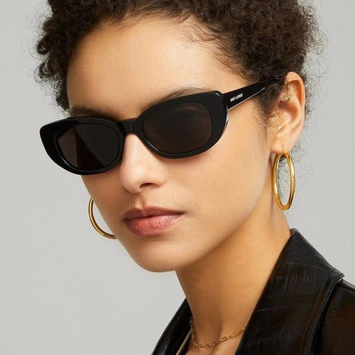 Saint Laurent Black Cat-Eye Sunglasses | Classic Oversized Acetate Frames | New in Case