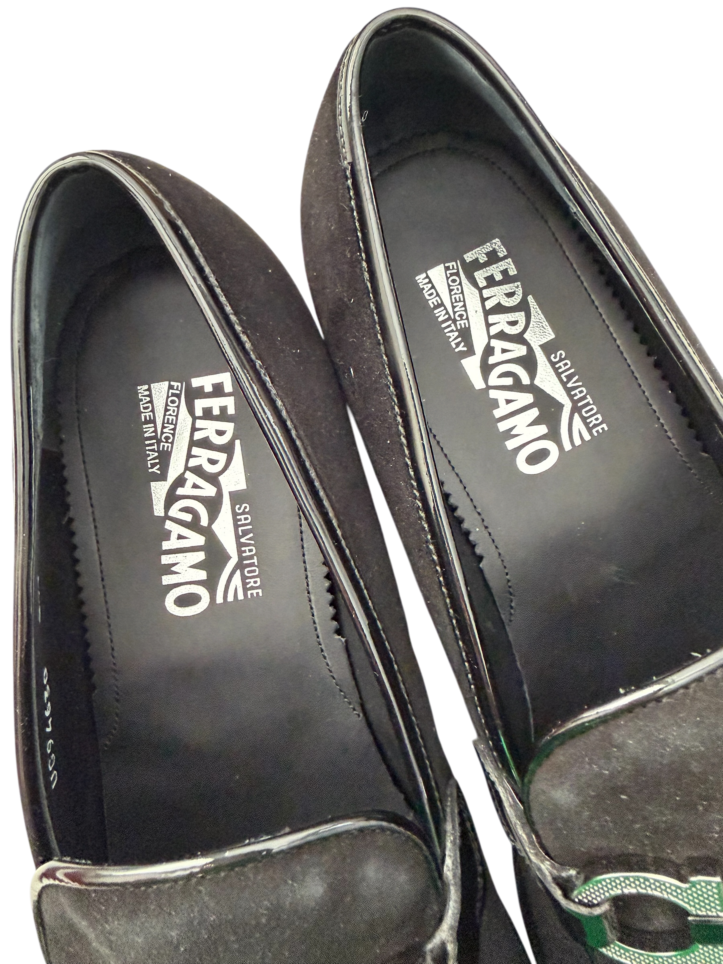 Salvatore Ferragamo Gancini Suede Loafers – Black | Made in Italy | Size 10 (New)