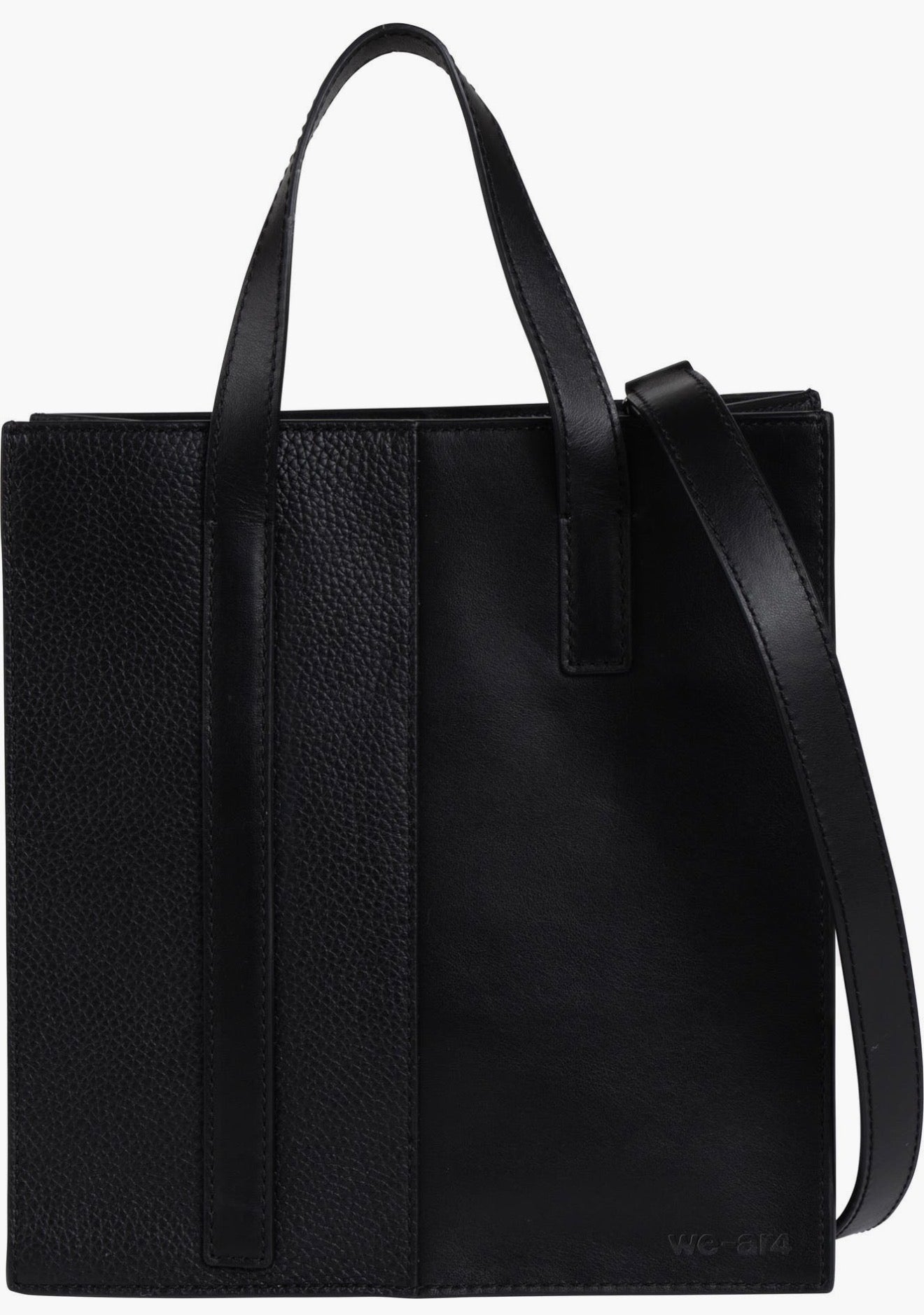 we-ar4 Leather Structured Crossbody Tote Bag | Minimalist Luxury Convertible Handbag | New