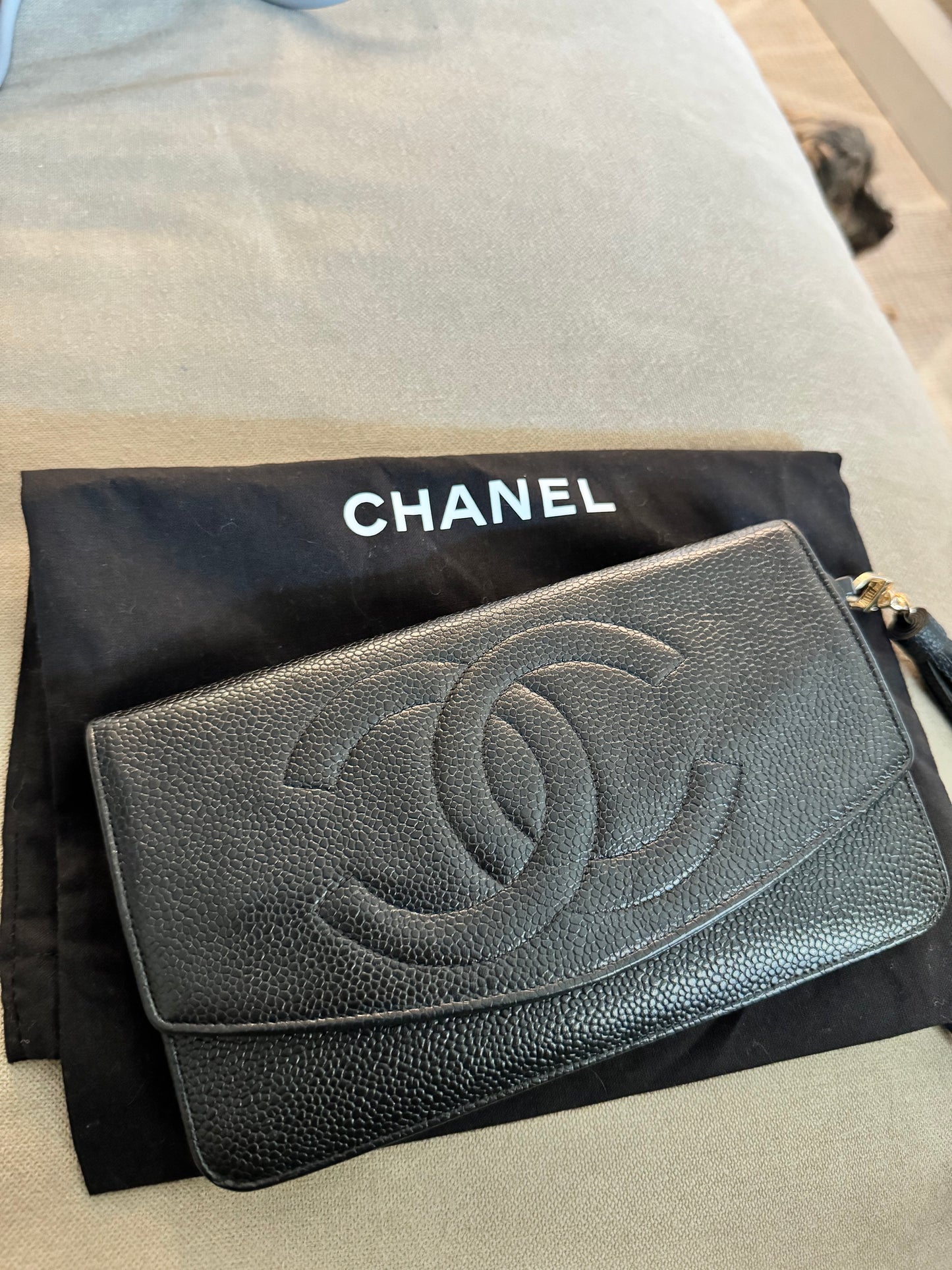 Chanel Black Caviar Flap WOC (Pre-Loved)