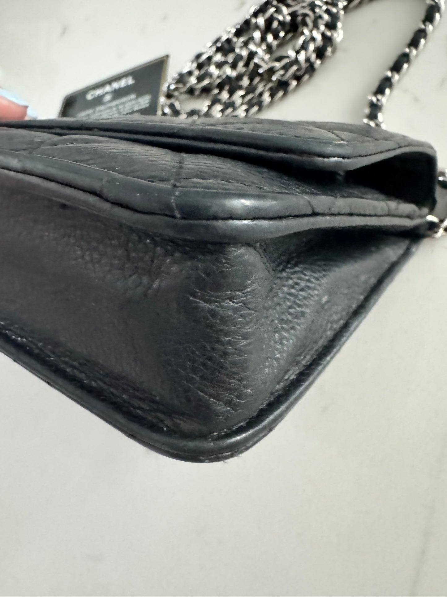 CHANEL Black Caviar Wallet on Chain - WOC (Pre-Loved)