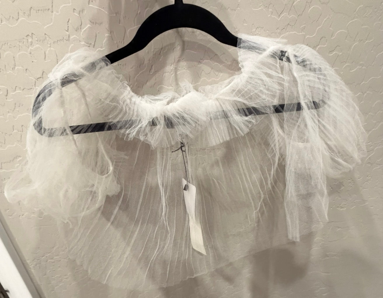 Ivory wedding dress shoulder cover by David Fielden