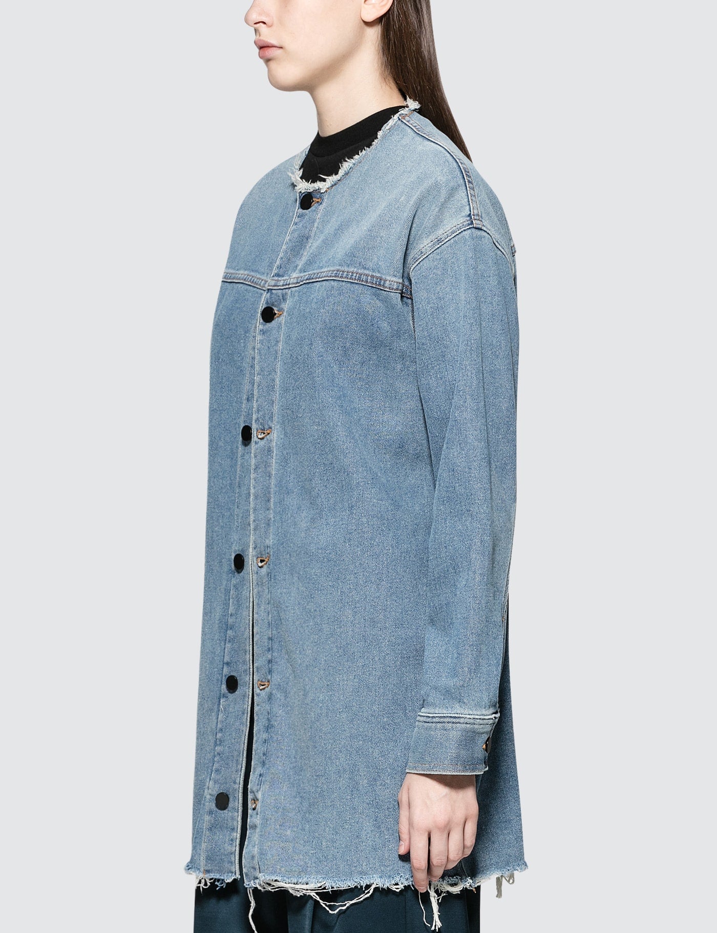 Alexander Wang Denim x Alexander Wang Haze Oversized Distressed Denim Jacket Size: M (Pre Loved)