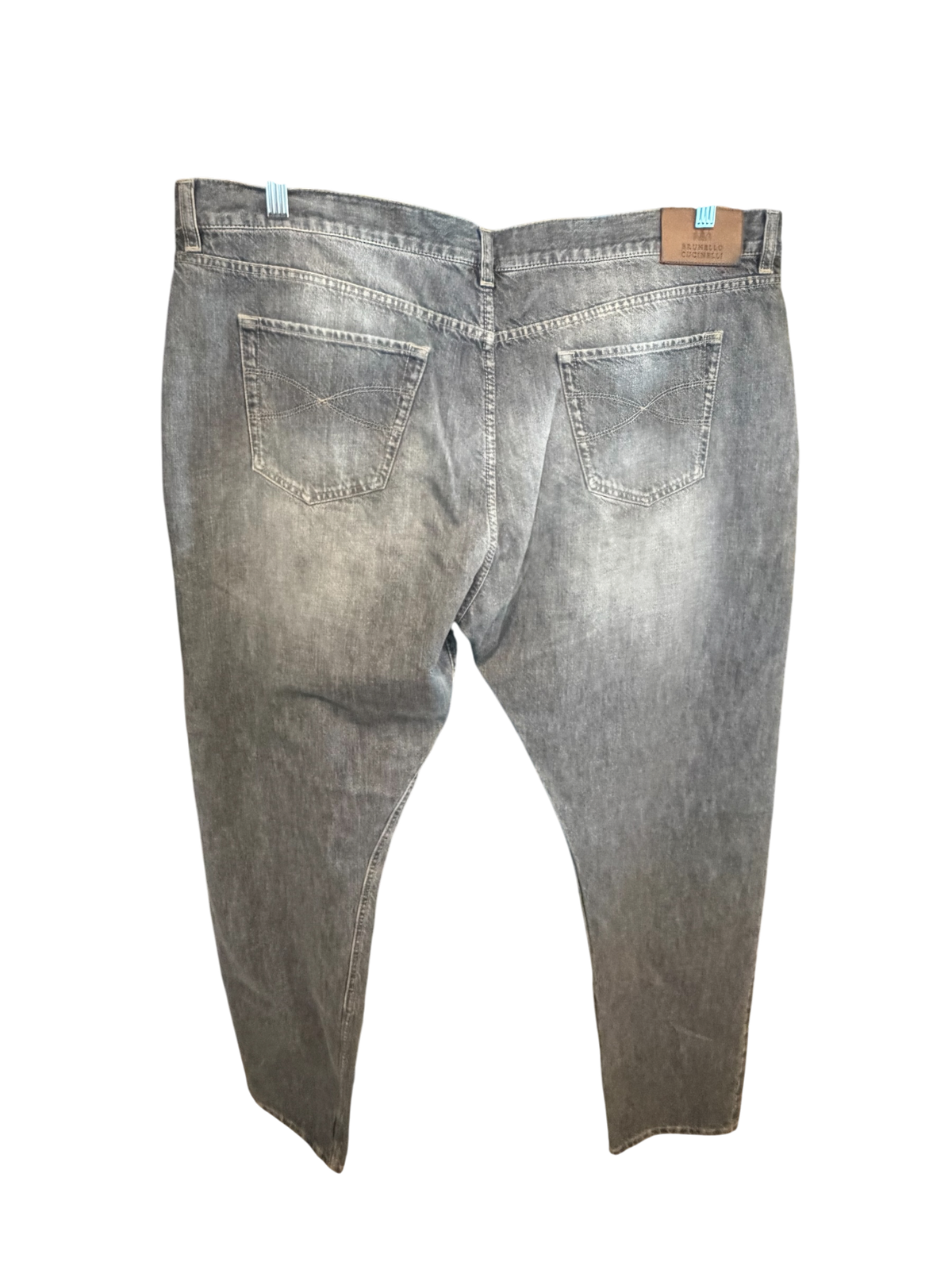 Brunello Cucinelli Gray Washed Denim Jeans | Men’s 54 | New With Tags