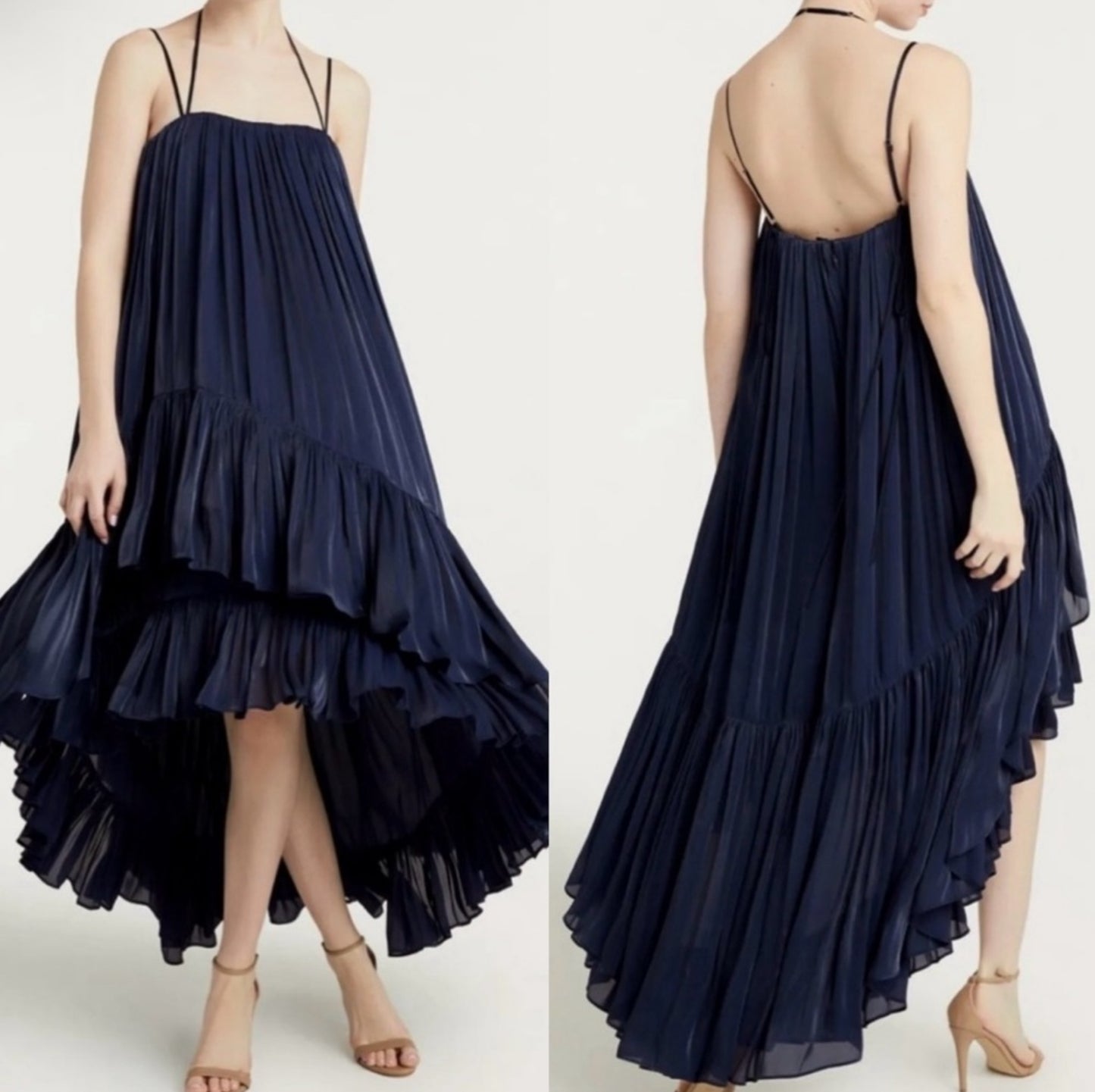 Cinq A Sept Soliel Pleated Navy Dress (New) Size: 6