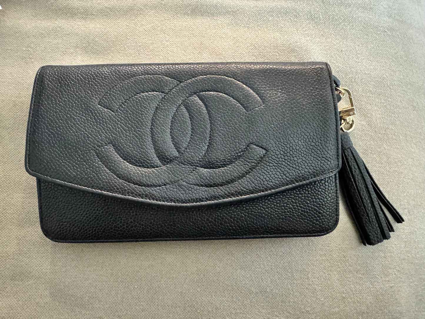 Chanel Black Caviar Flap WOC (Pre-Loved)