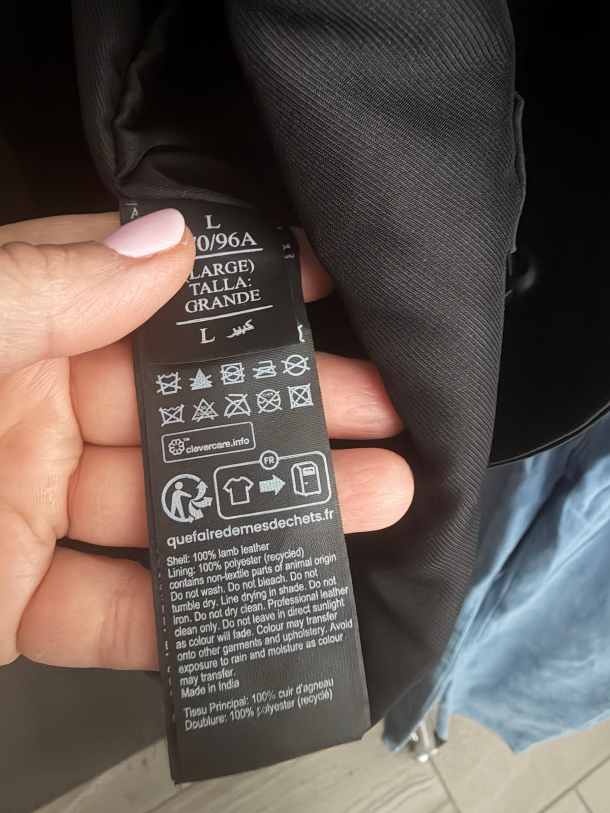 AllSaints Serene Black Lamb Leather Jacket – Large – New With Tags