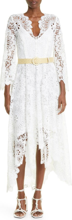 ZIMMERMAN Chintz Doily Long Sleeve High-Low Lace Dress Size: 4 US 10-12 (New)