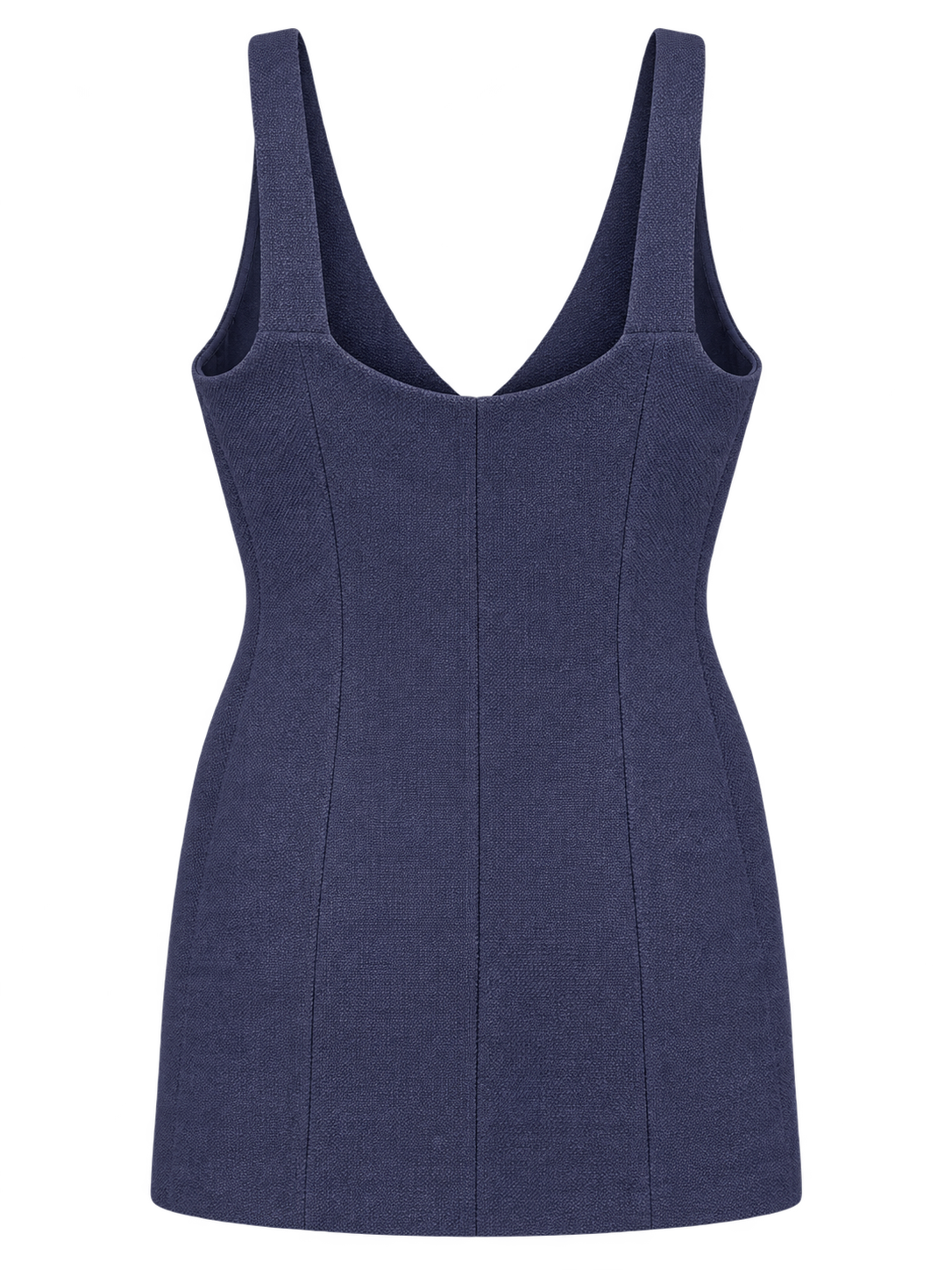 STAUD Navy Button-Front Mini Dress | Size 16