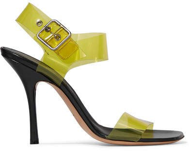 DRIES VAN NOTEN PVC Yellow & Leather Sandal Size: 39.5 (New)