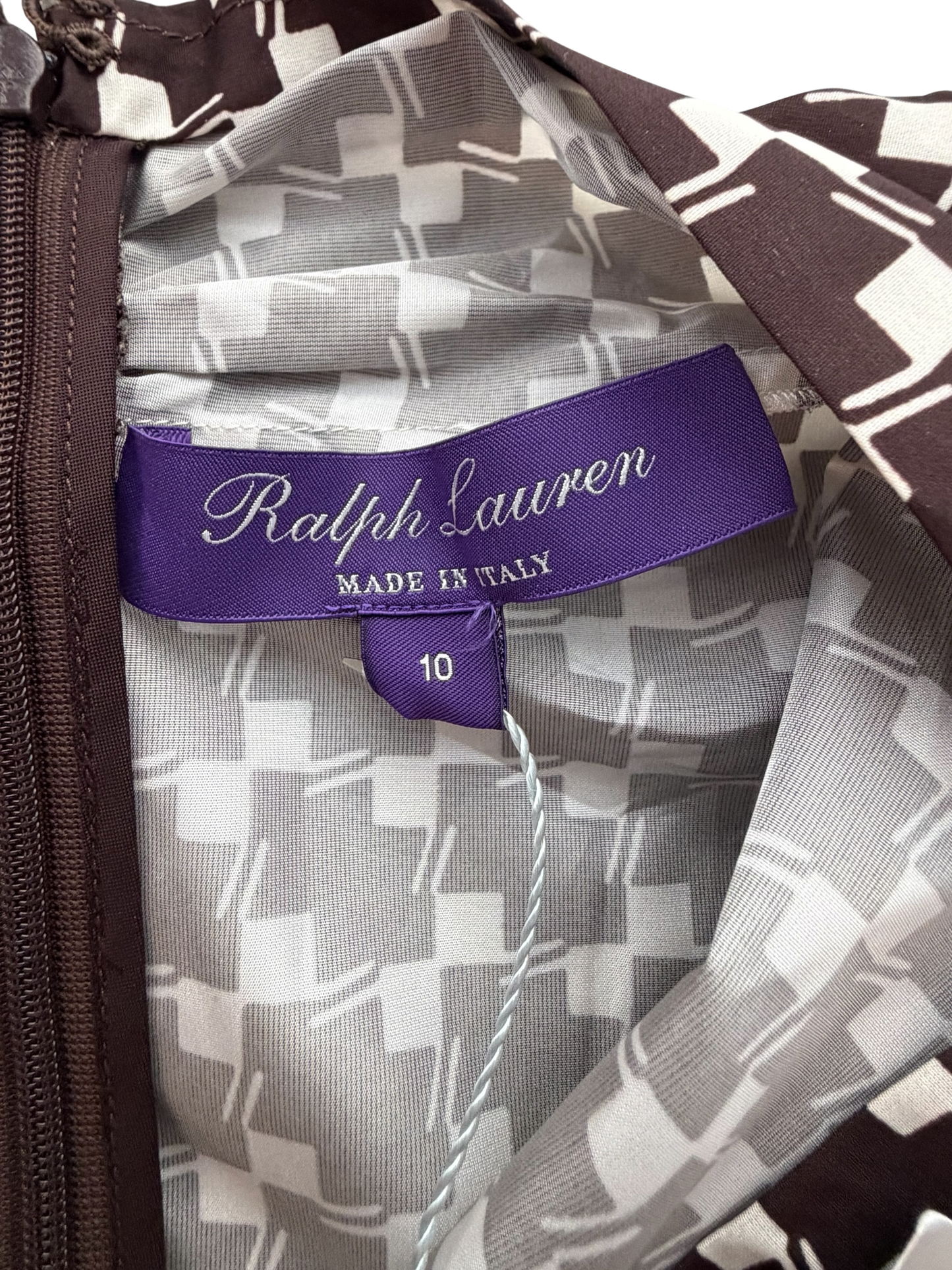 Ralph Lauren Collection Purple Label Geometric Pleated Dress | NWT | Size: 10 | Made in Italy