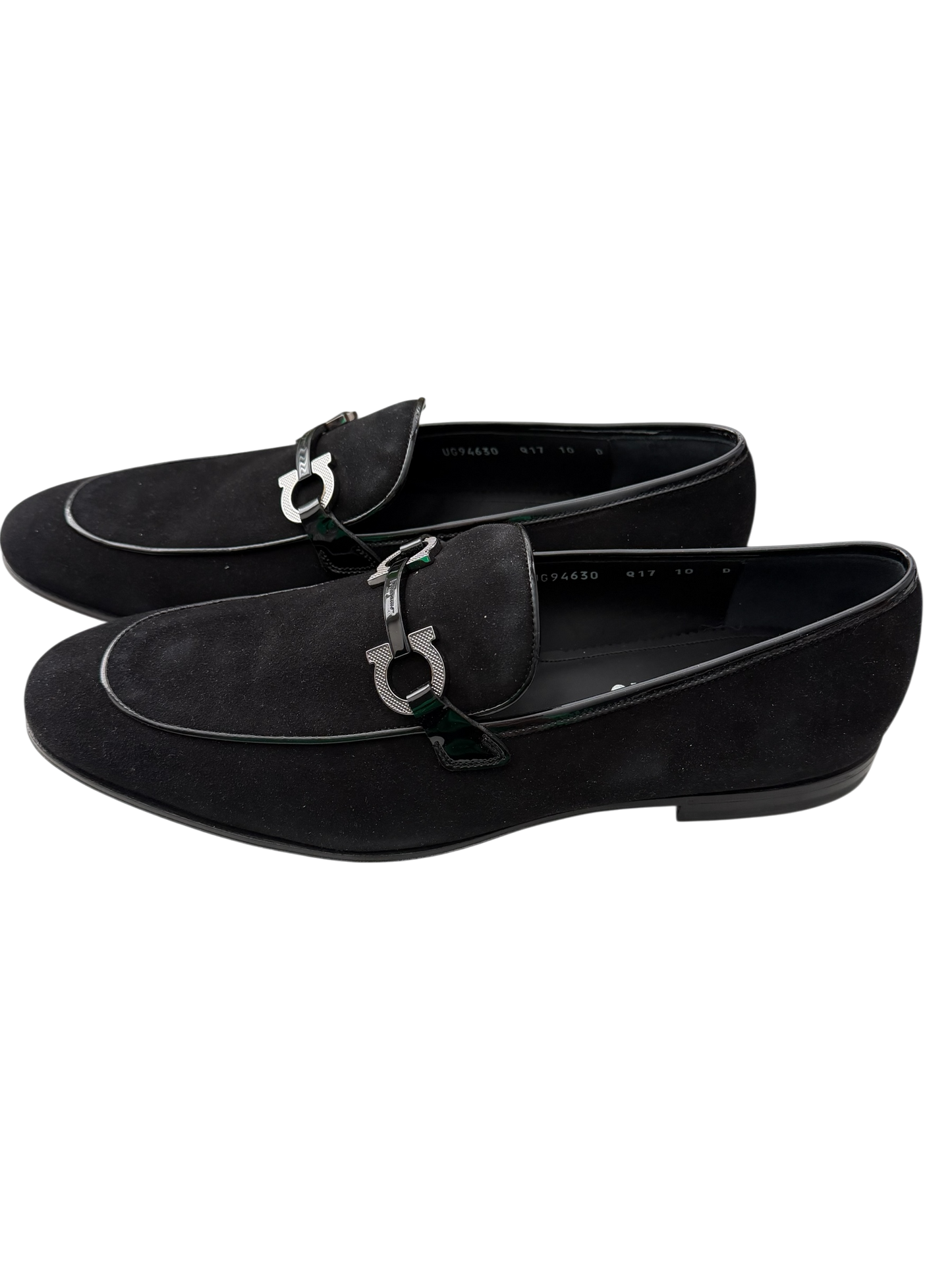 Salvatore Ferragamo Gancini Suede Loafers – Black | Made in Italy | Size 10 (New)