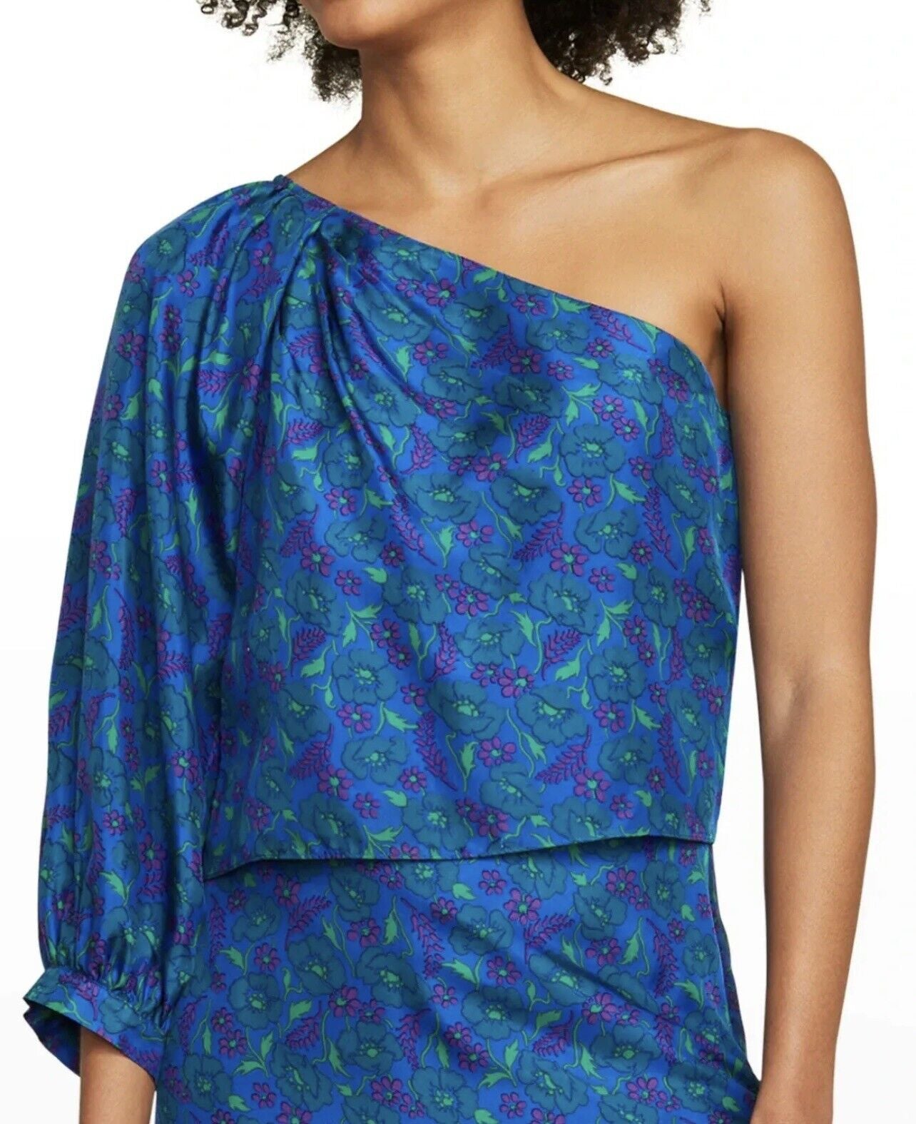 Veronica Beard Lyric One-Shoulder Silk Top (New) - Size: 4