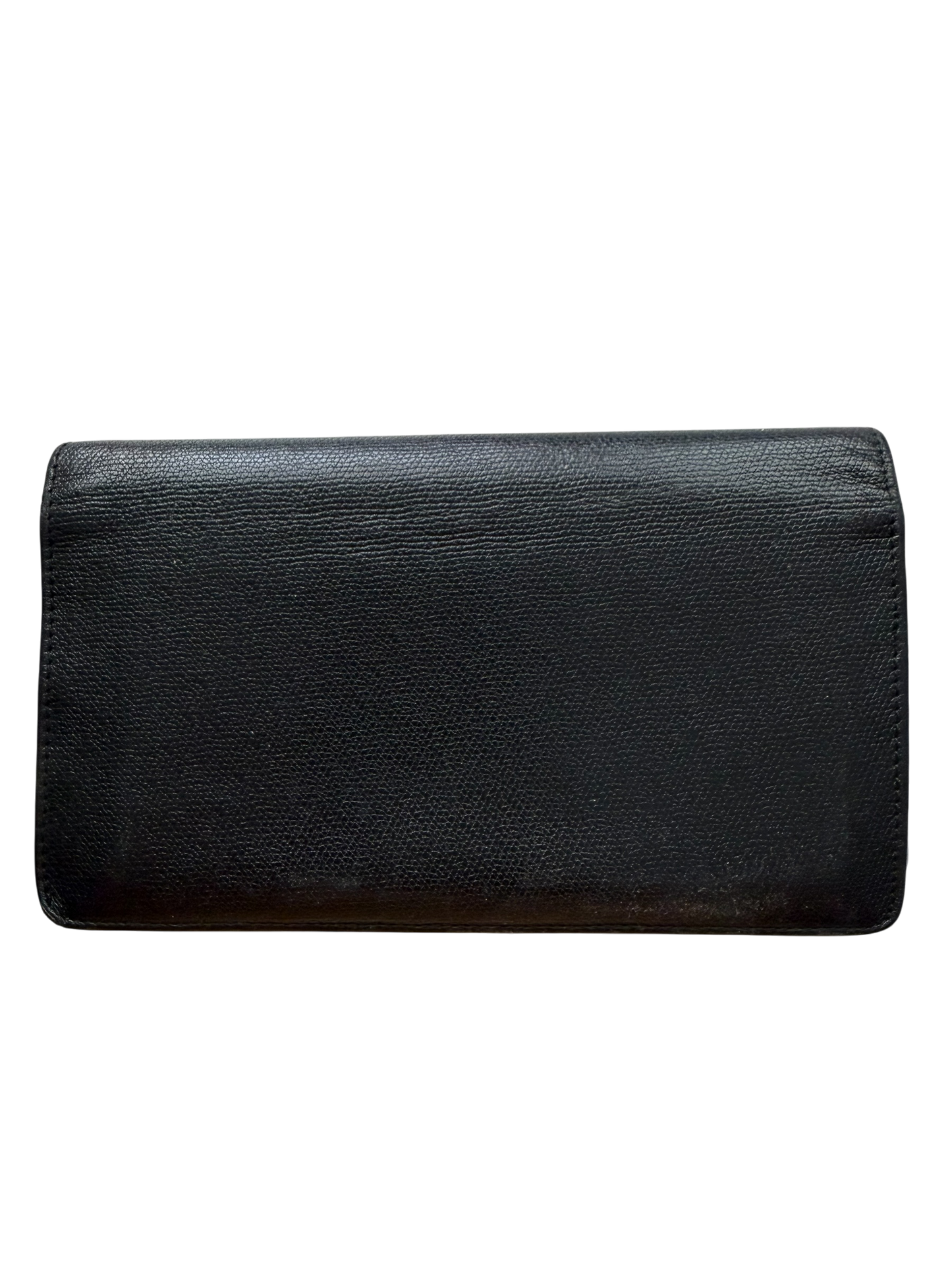 Chanel Vintage Coco Button Long Bifold Wallet – Black Caviar Leather | Gold CC | 10 Series