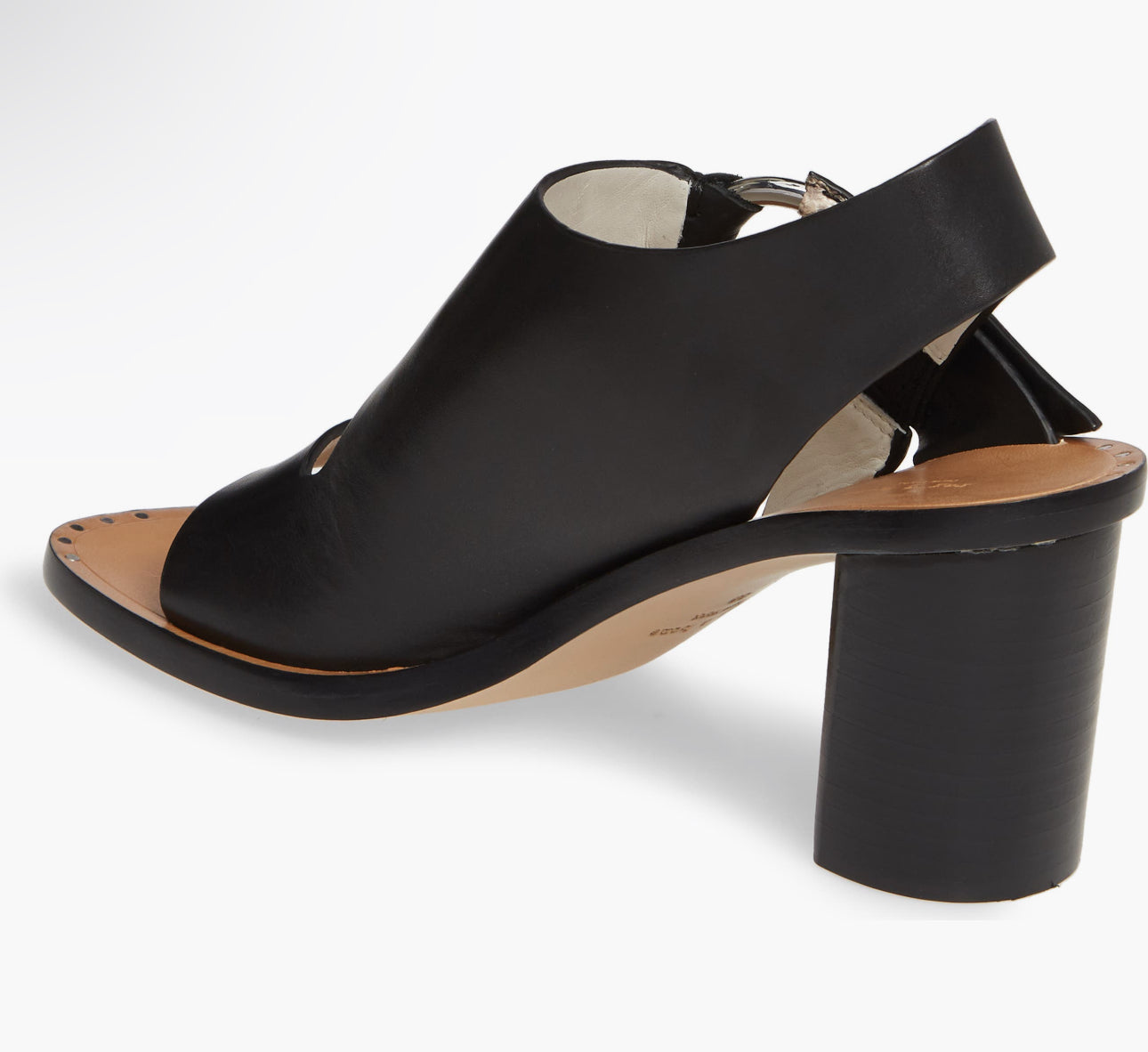 RAG & BONE Arc Cutout Slingback Sandal Black Size: 7.5 (New)