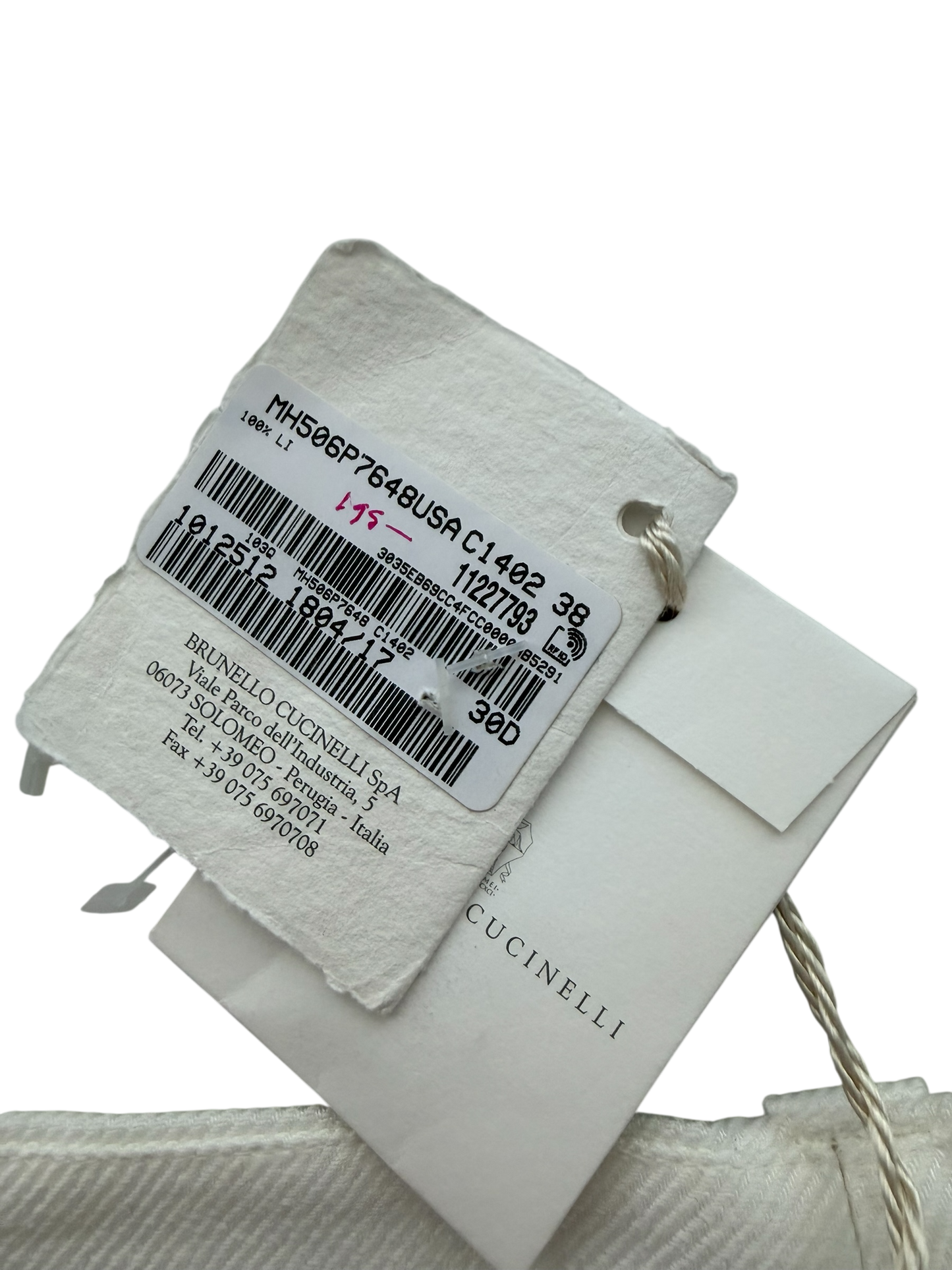 Brunello Cucinelli White Linen Tailored Bermuda Shorts Size: 38