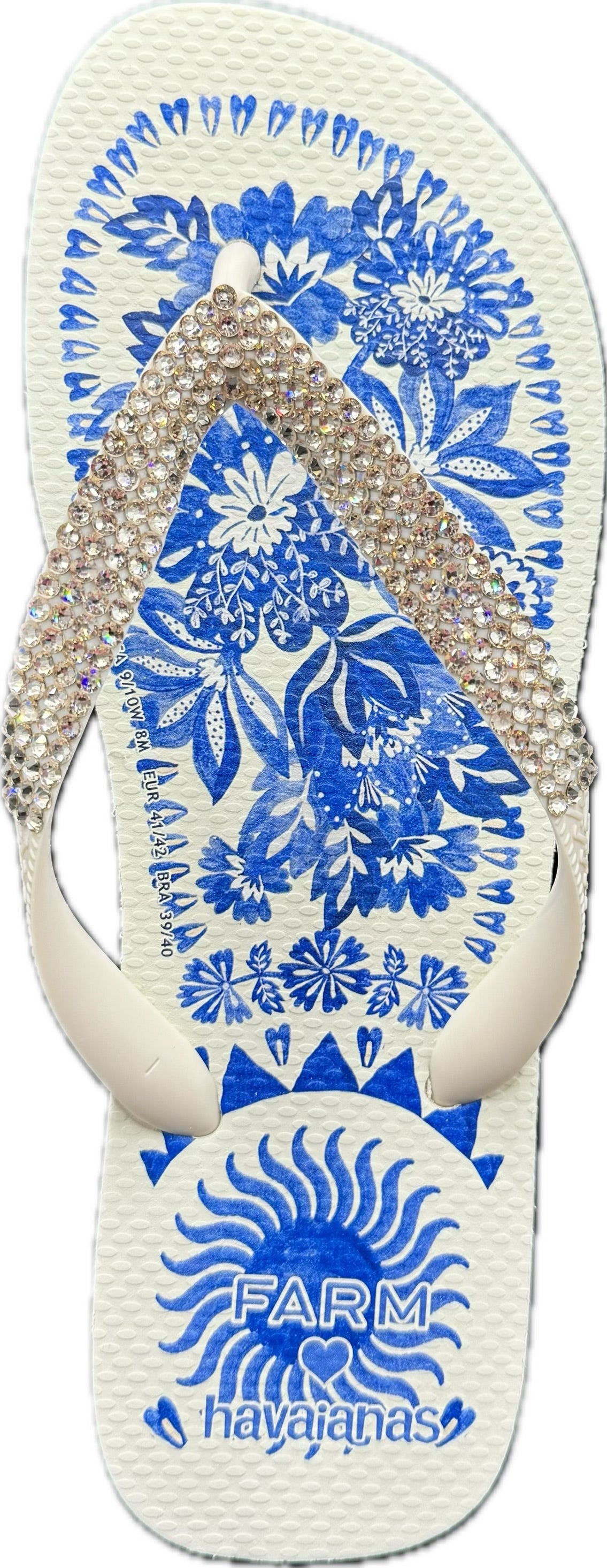 Havaianas x Top Farm Rio Flora Tapestry Flip Flops | Light Silk Crystals