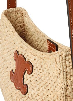 Celine Medium Tilly Raffia Shoulder Bag Natural Tan | NWT