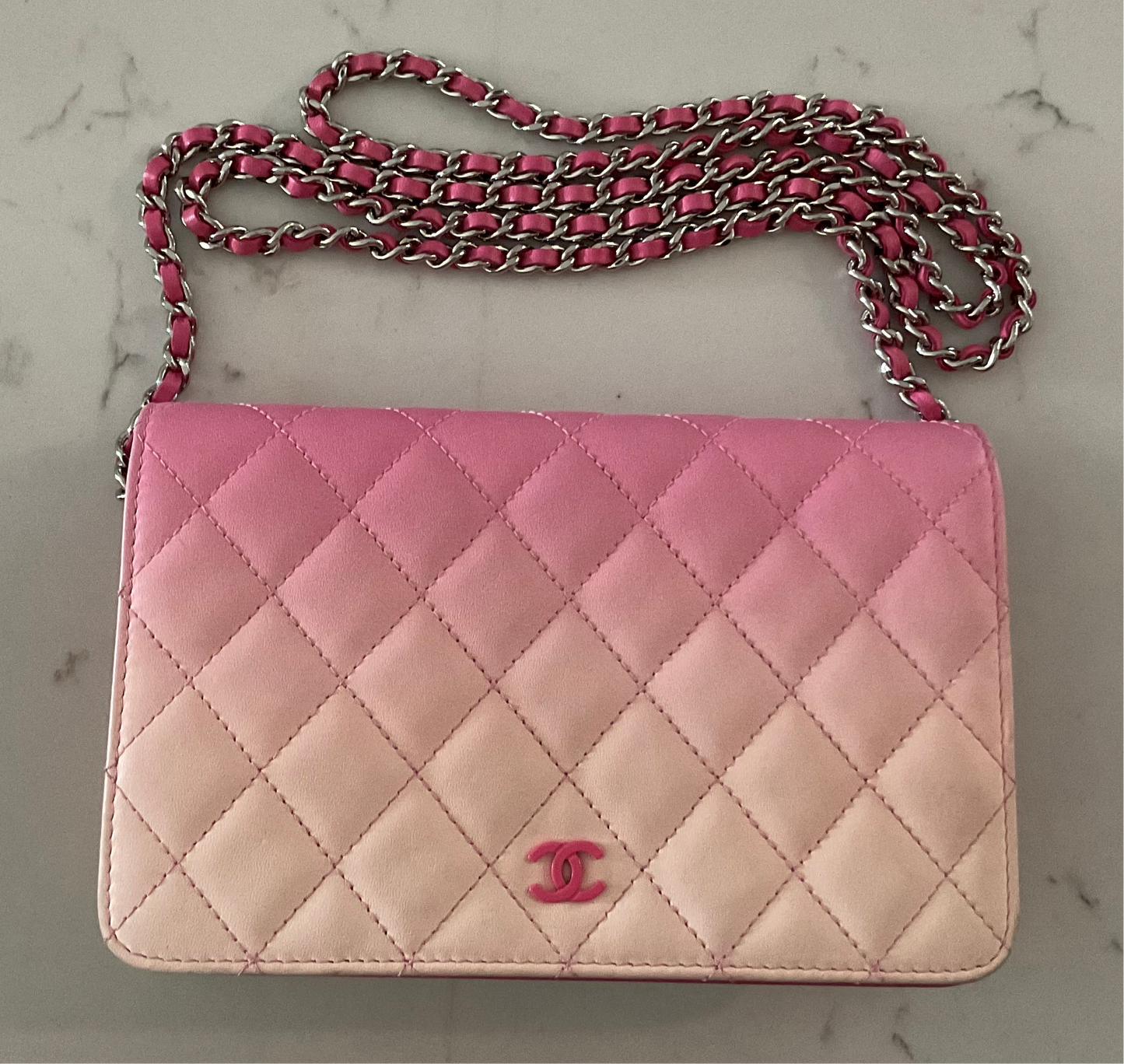 CHANEL Pink Ombre Lambskin WOC (Pre-Loved)