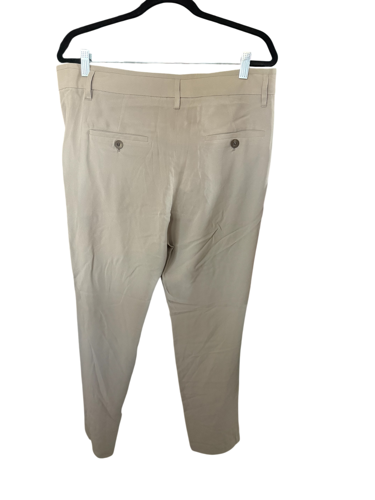 Brunello Cuchinelli Casual Silk Khaki Pants Size: 46/US10 (New)