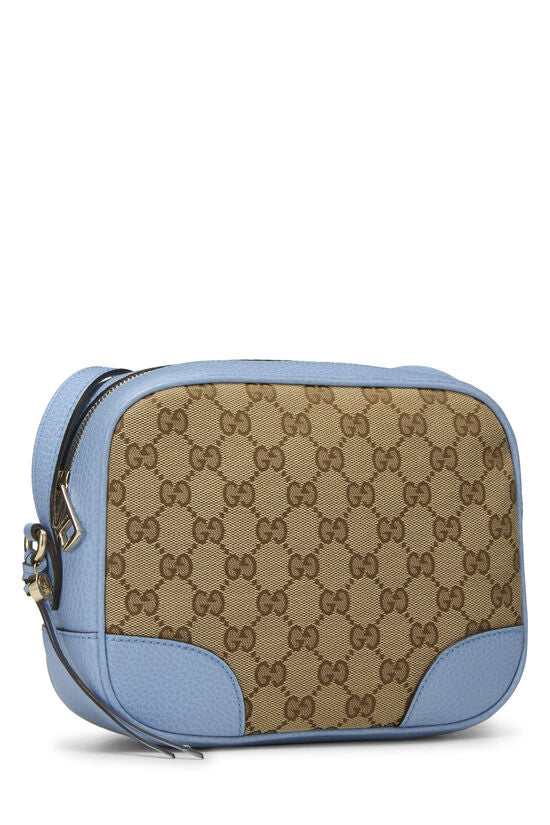 GUCCI Blue Original GG Canvas Bree Crossbody