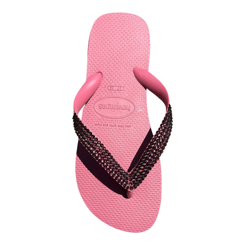 Top Burgundy Flip Flops | Burgundy Crystals