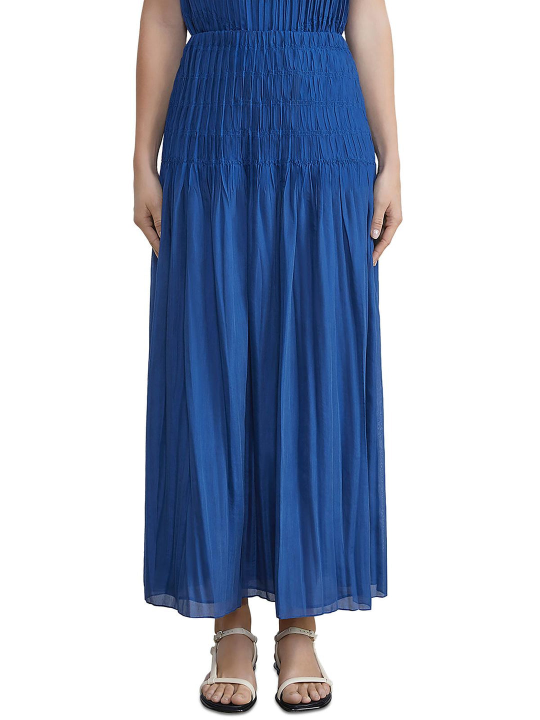 Lafayette 148 Womens Smocked Long Maxi Skirt (New) Size: L