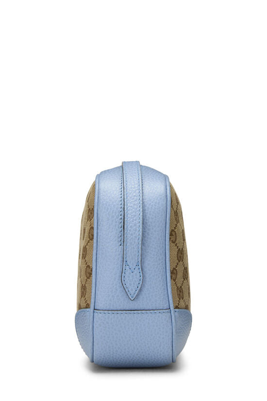 GUCCI Blue Original GG Canvas Bree Crossbody