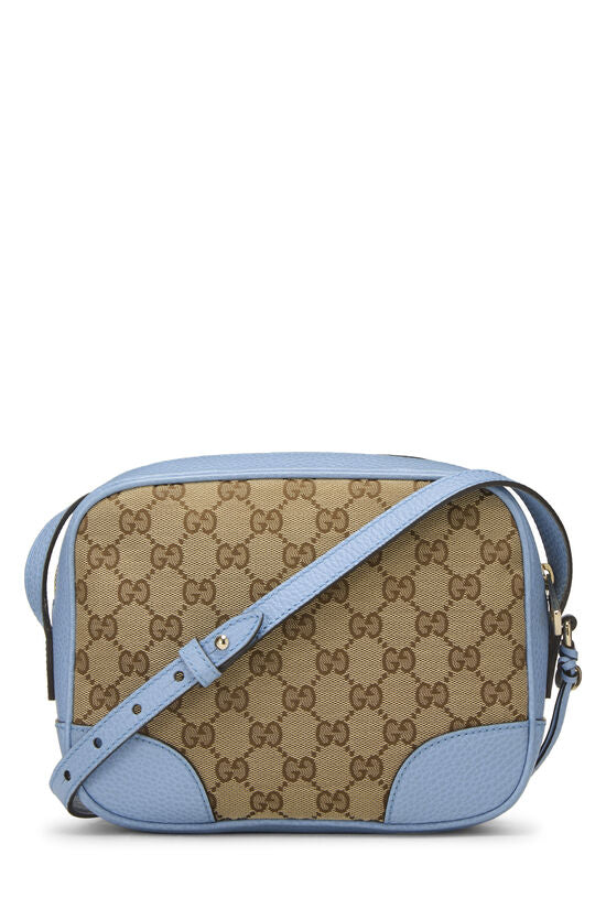 GUCCI Blue Original GG Canvas Bree Crossbody