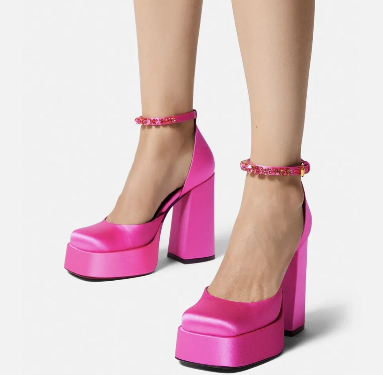 VERSACE - Medusa Aevitas Platform Pumps Pink Paradise Size: 37 (New)