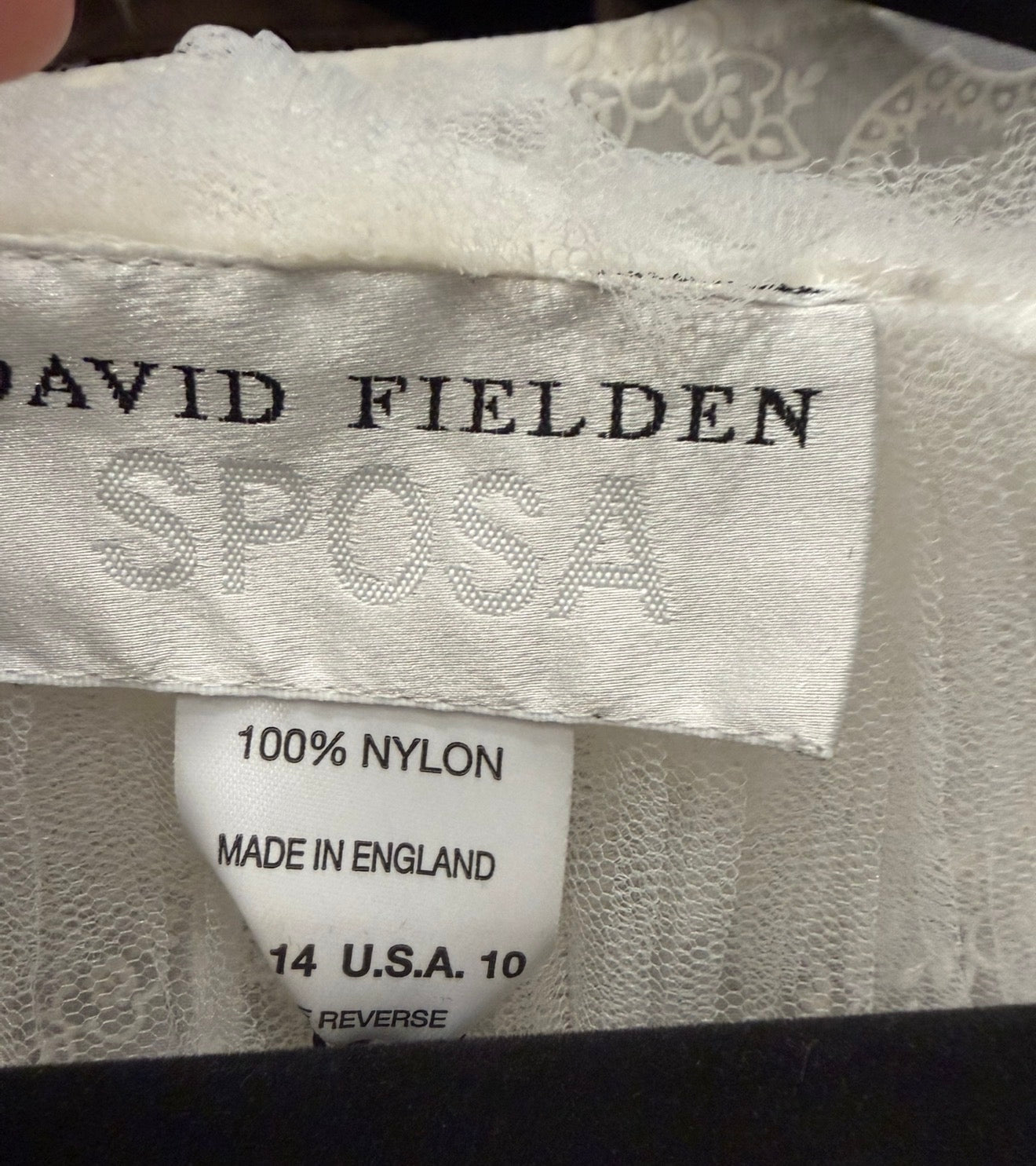 David Fielden Ivory Bridal Tulle Shrug | Couture Wedding Dress Topper | Made in England | Size UK14/US10