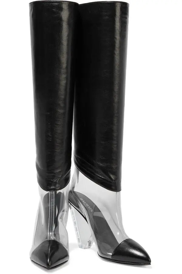 BALMAIN Lisy PVC & Black Boots Size: 38.5 (New)