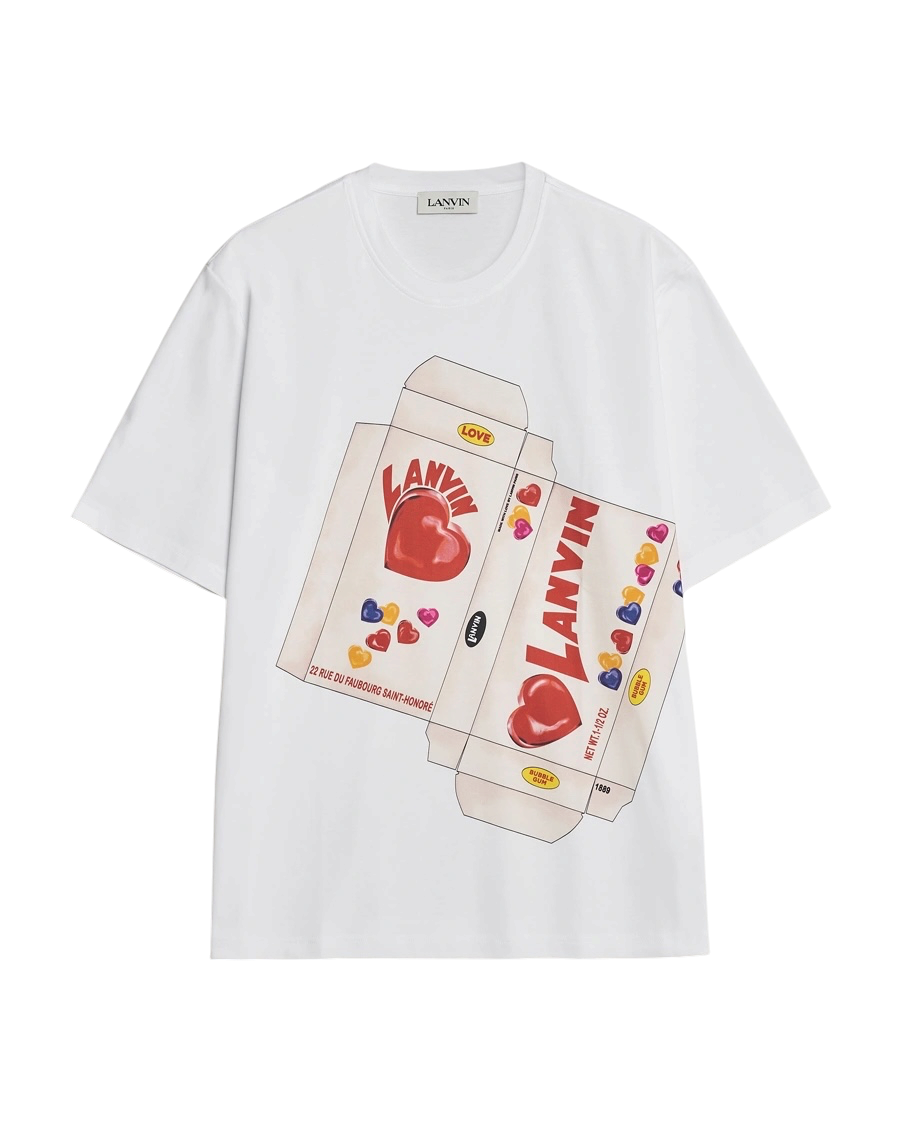 Lanvin Love Candy Box Graphic T-Shirt White Size Large NWT – Retail $590