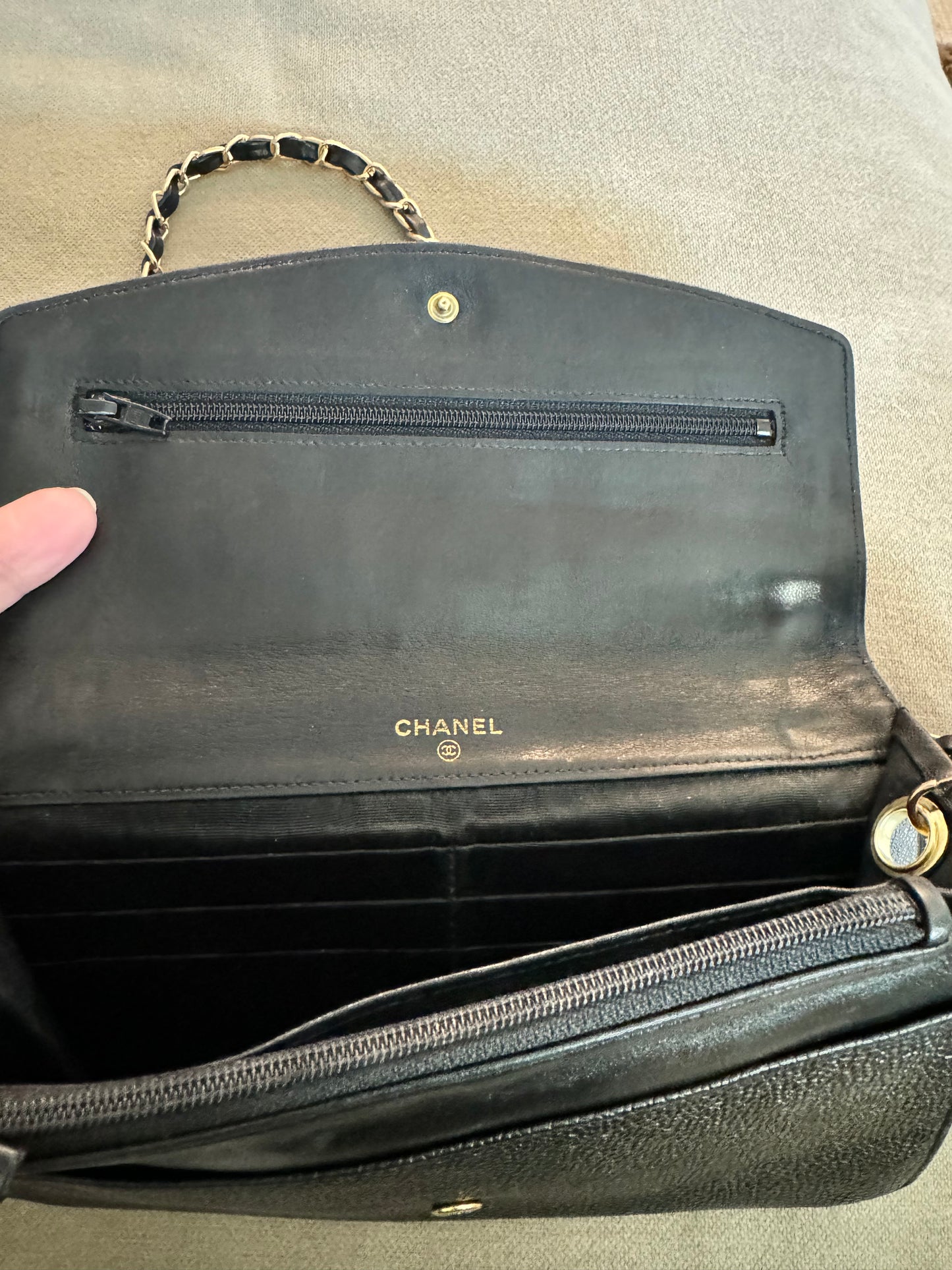 Chanel Black Caviar Flap WOC (Pre-Loved)