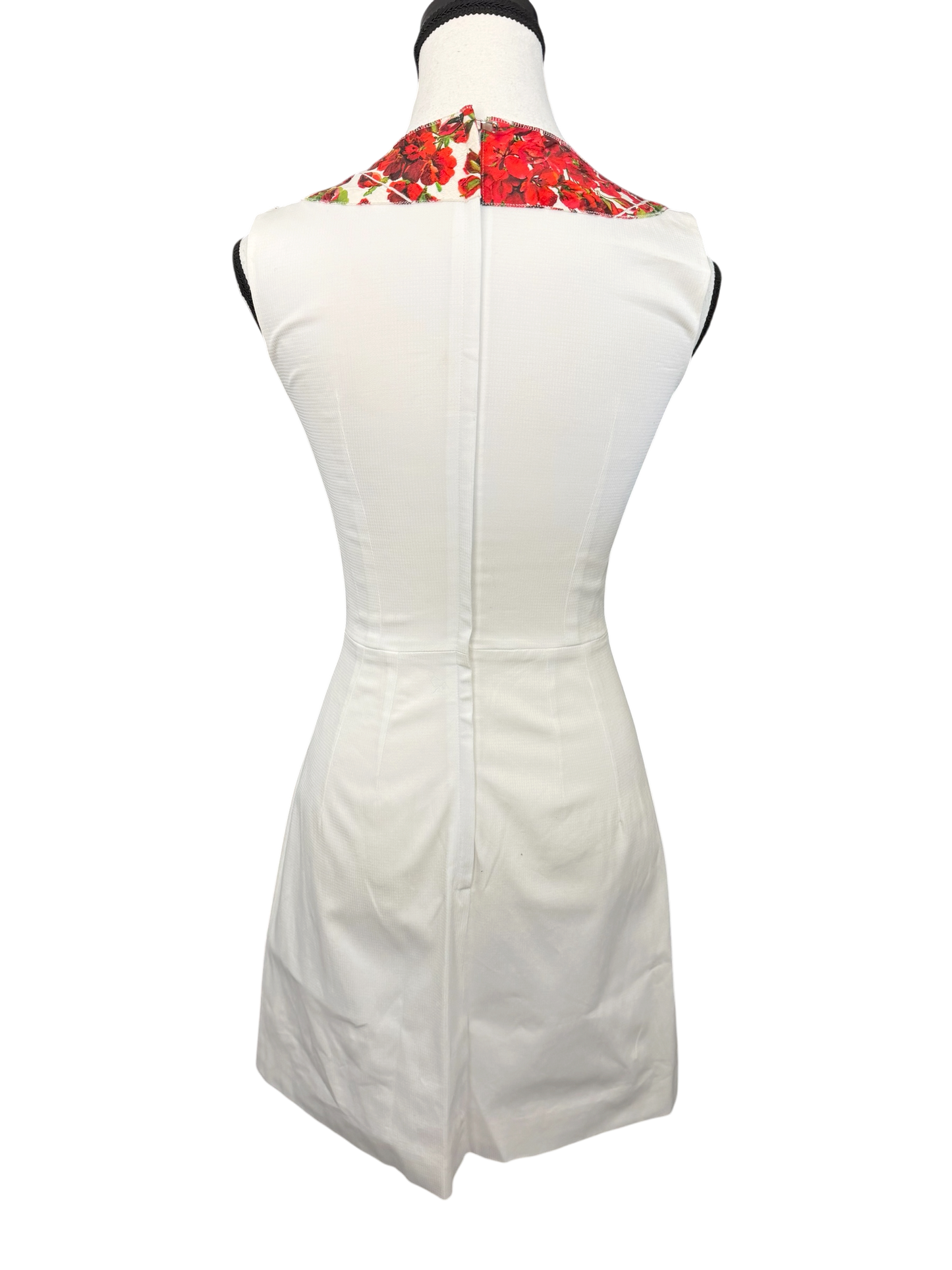 Dolce & Gabbana White Floral Embellished Sleeveless Dress NWT Size 38