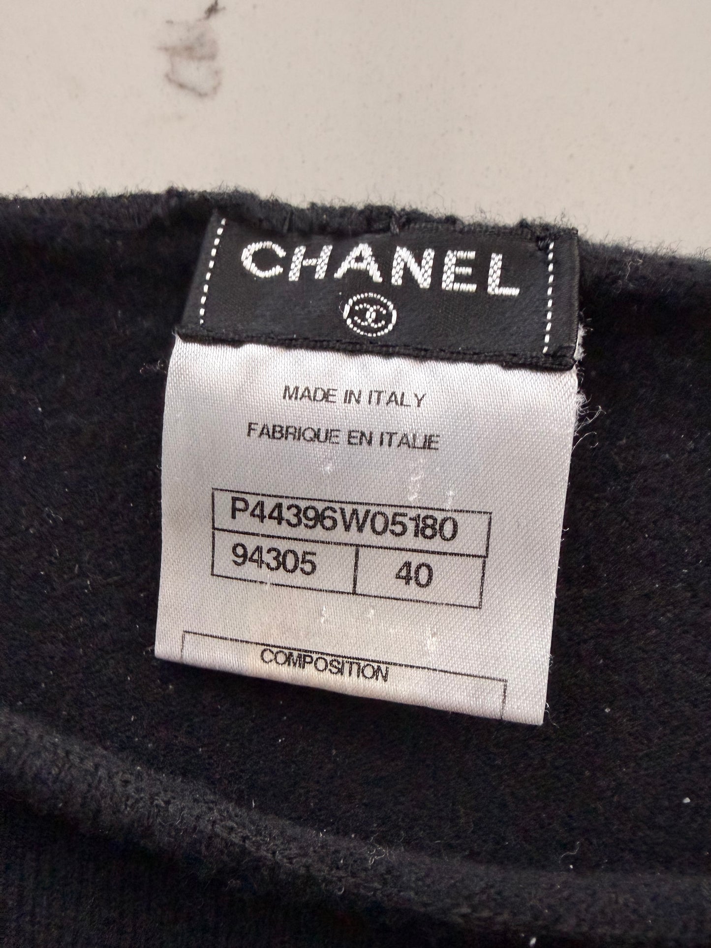 Chanel Vintage 2014 Wool|Cashmere Dress with Quilted Lambskin Leather Trim | Black | FR 40 | US 8