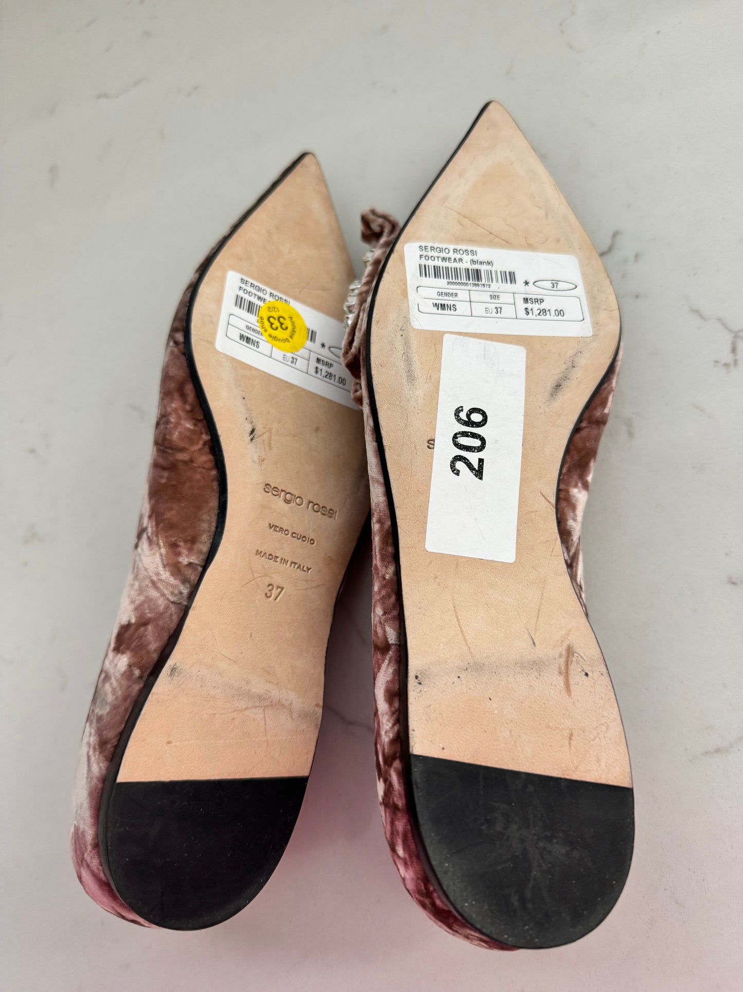 SERGIO ROSSI Ballerina Flats Size: 37 (New)