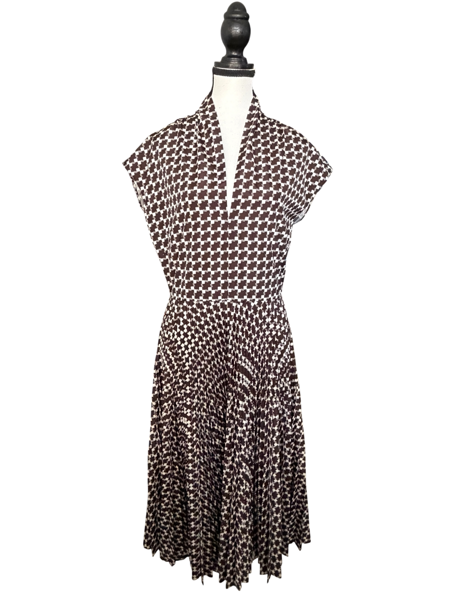 Ralph Lauren Collection Purple Label Geometric Pleated Dress | NWT | Size: 10 | Made in Italy