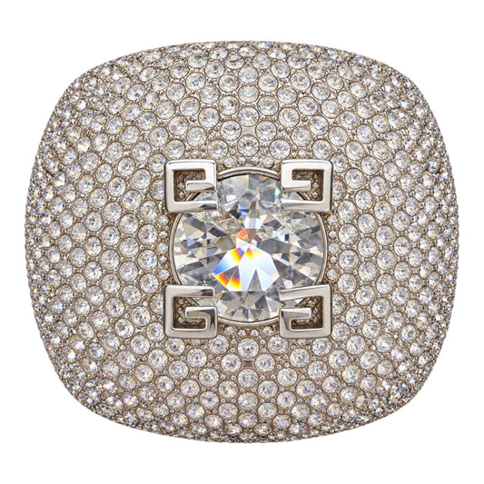 Givenchy 4G Claw Pavé Crystal Cuff Bracelet | Silver | New in Box | $2290