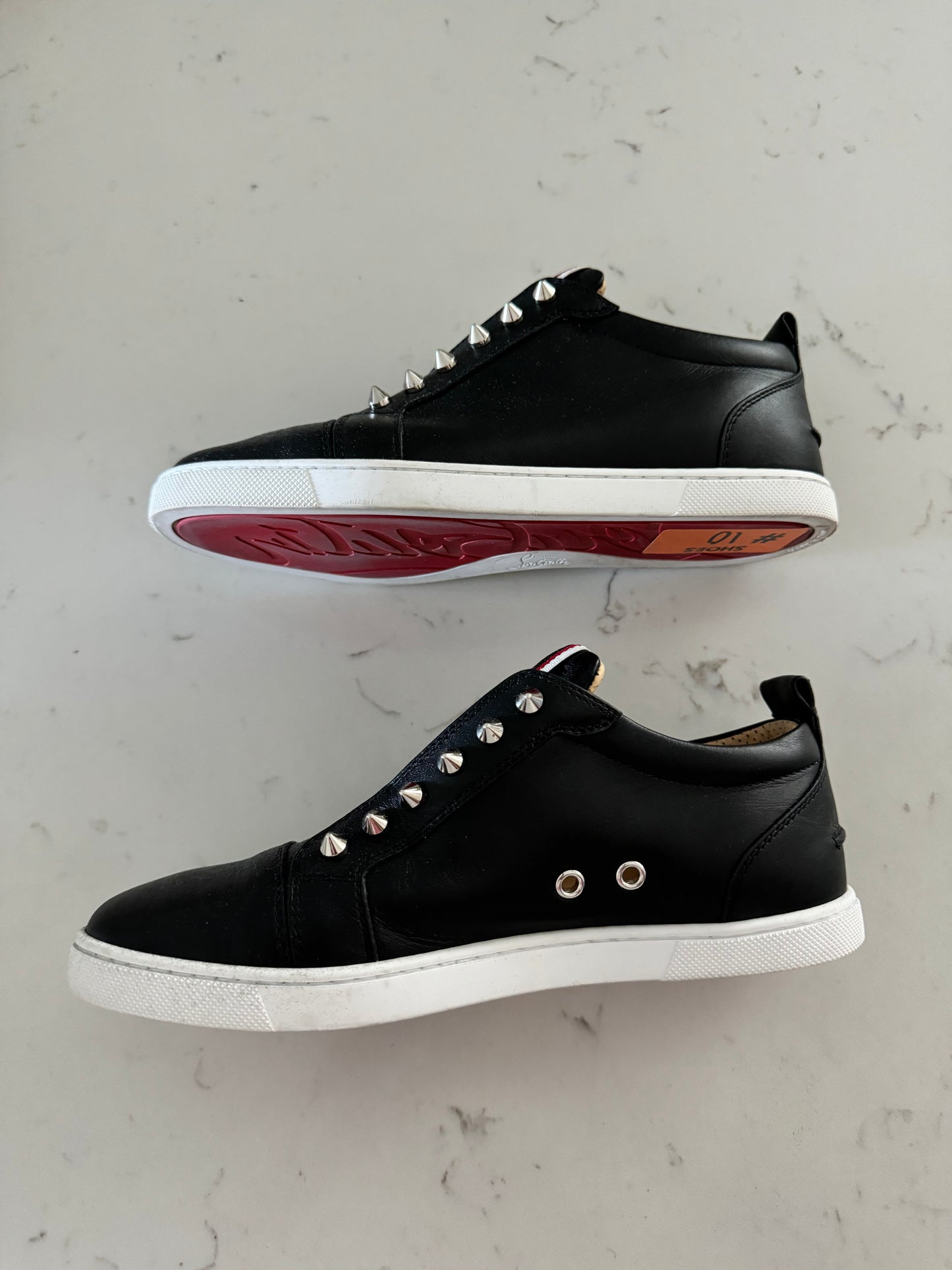 CHRISTIAN LOUBOUTIN FAV Fique A Vontade Black Sneakers Size: IT38/US 7 or 7.5