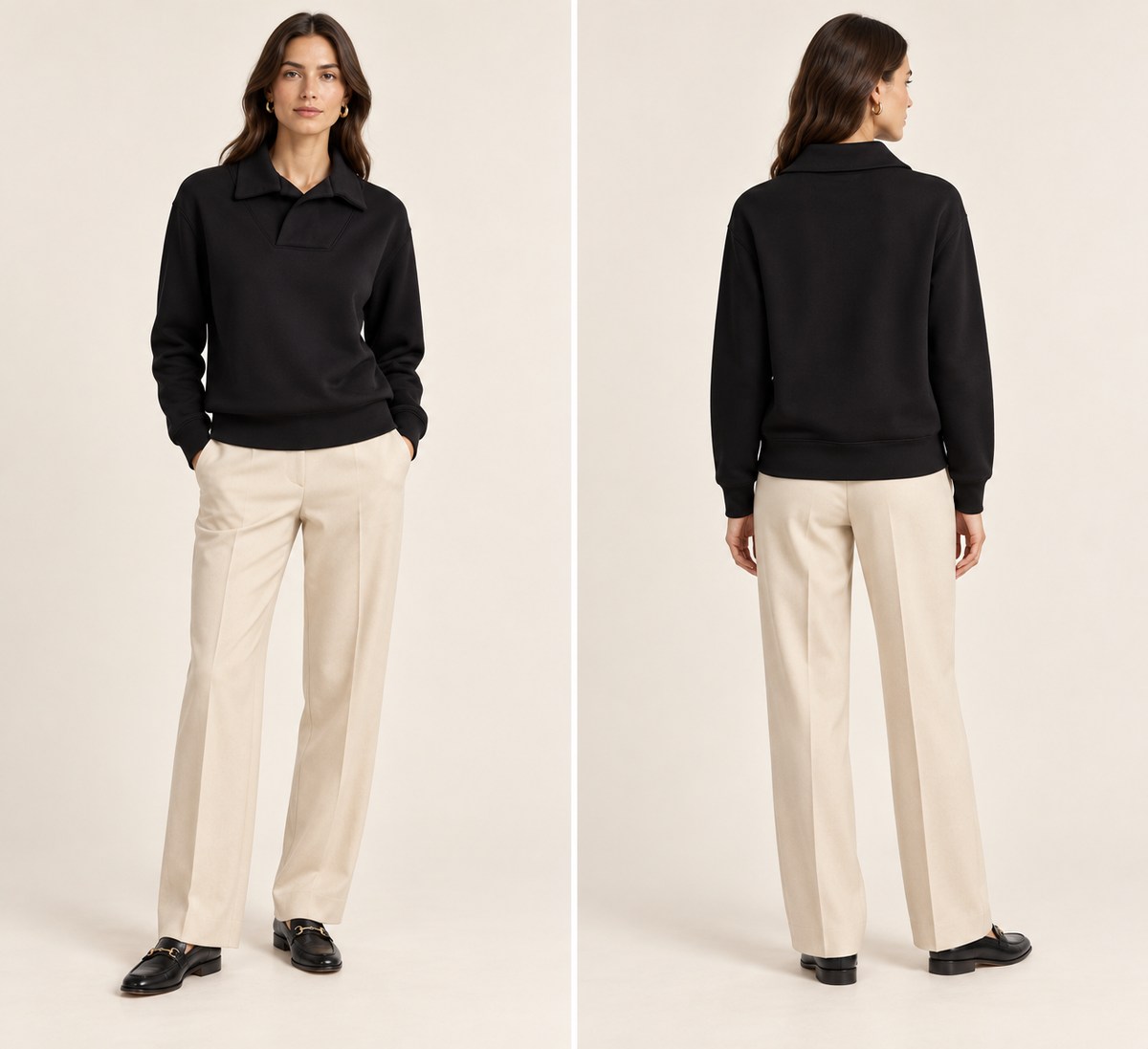 Les Tien Heavyweight Yacht Pullover in Black | Size Small | New