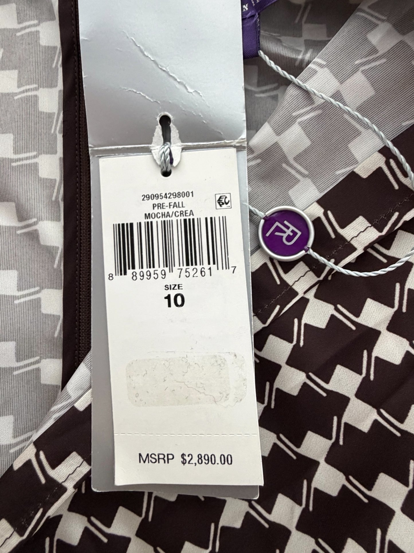 Ralph Lauren Collection Purple Label Geometric Pleated Dress | NWT | Size: 10 | Made in Italy